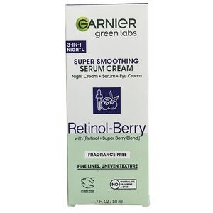Garnier Green Labs Retinol-Berry Super Smoothing 3-n-1 Night Serum Cream  1.7 oz